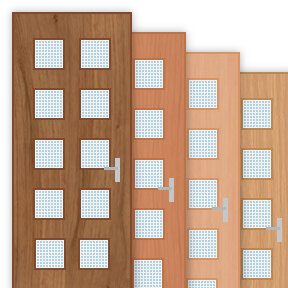 Buy 30 Minute Fire Door with 200x200mm Square Panes x 10