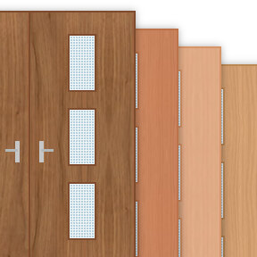 Buy 60 Minute Double Fire Door with 200x450mm Oblong Panes x 3