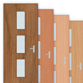 Buy 30 Minute Fire Door with 200x450mm Oblong Panes x 3