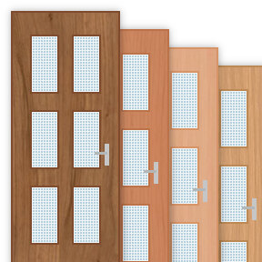 Buy 30 Minute Fire Door with 200x450mm Oblong Panes x 6