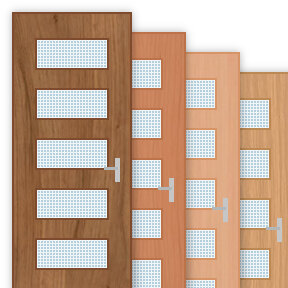 Buy 30 Minute Fire Door with 200x500mm Oblong Panes x 5