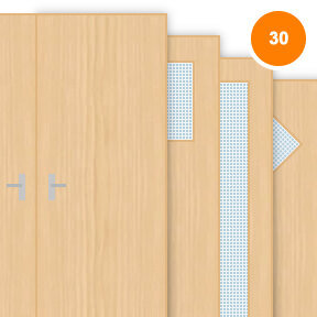 Buy Ash Veneer Double 30 Minute Fire Doors (FD30)