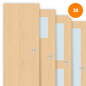 Buy Ash Veneered Single 30 Minute Fire Doors (FD30)