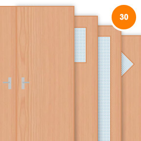 Buy Beech Veneer Double 30 Minute Fire Doors (FD30)