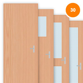 Buy Beech Veneered Single 30 Minute Fire Doors (FD30)