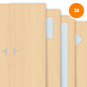 Buy Maple Veneer Double 30 Minute Fire Doors (FD30)