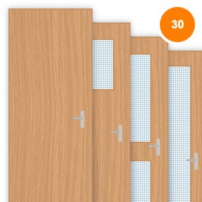 Buy Oak Veneered Single 30 Minute Fire Doors (FD30)