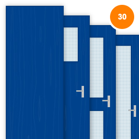 Buy Painted Blue (RAL 5017) Single 30 Minute Fire Doors (FD30)