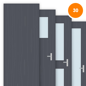 Buy Painted Grey (RAL 7015) Single 30 Minute Fire Doors (FD30)
