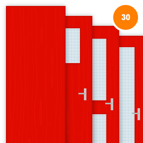 Buy Painted Red (RAL 3024) Single 30 Minute Fire Doors (FD30)