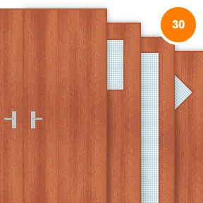 Buy Sapele Veneer Double 30 Minute Fire Doors (FD30)