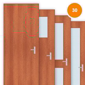 Buy Sapele Veneered Single 30 Minute Fire Doors (FD30)