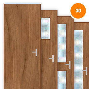 Buy Walnut Veneered Single 30 Minute Fire Doors (FD30)