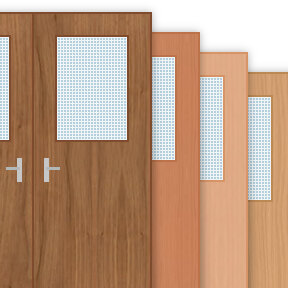 Buy 60 Minute Double Fire Door with 450x700mm Oblong Pane