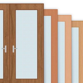 Buy 60 Minute Double Fire Door with 508x1500mm Pane - Pattern 10
