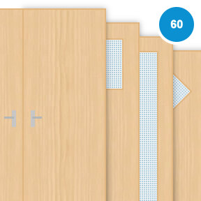 Buy Ash Veneer Double 60 Minute Fire Doors (FD60)
