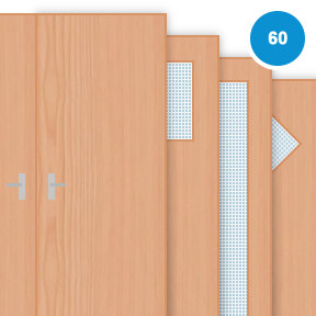Buy Beech Veneer Double 60 Minute Fire Doors (FD60)