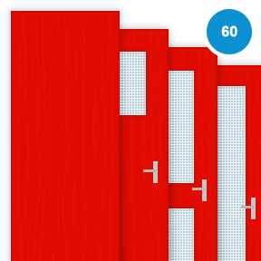 Buy Painted Red (RAL 3024) Single 60 Minute Fire Doors (FD60)
