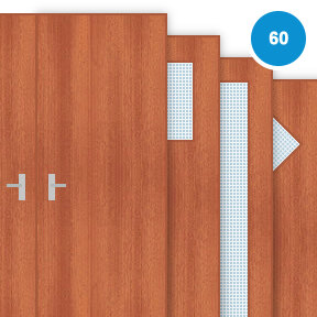 Buy Sapele Veneer Double 60 Minute Fire Doors (FD60)
