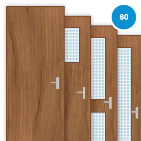 Buy Walnut Veneer Single 60 Minute Fire Doors (FD60)