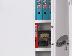 Fireproof cupboards protect large volumes of contents from fire and are suitable for offices and large businesses Fireproof cupboards for storing large volumes of valuables, documents, cash or digital or magnetic data devices