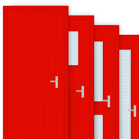 Buy Painted Red (RAL 3024) 30 Minute Fire Door Sets (FD30)