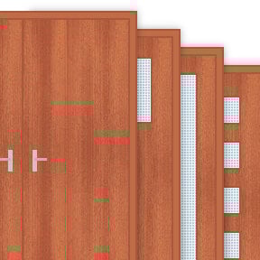 Buy Sapele Veneer 60 Minute Double Fire Door Sets (FD60)
