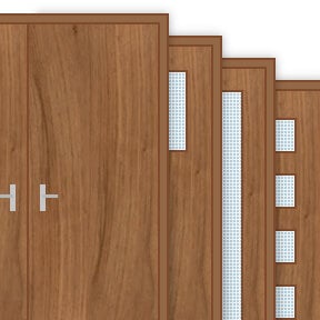 Buy Walnut Veneer 60 Minute Double Fire Door Sets (FD60)