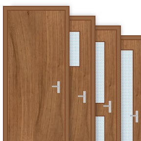 Buy Walnut Veneered 30 Minute Fire Door Sets (FD30)